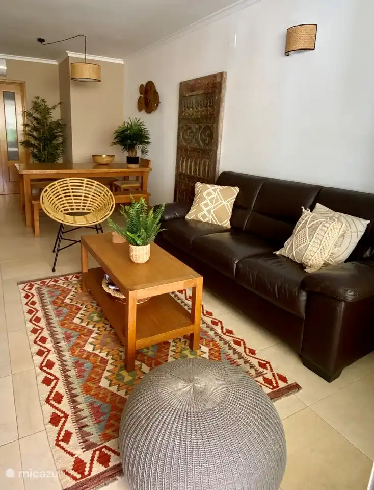 Vue de la terrasse vers le living