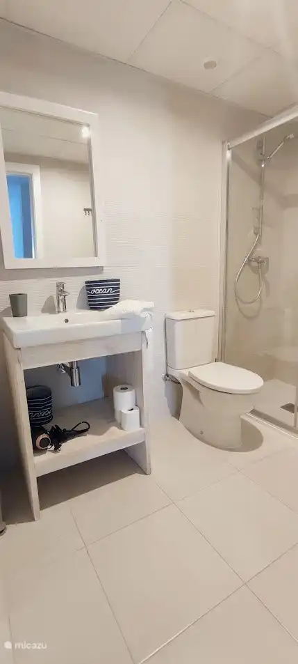 Salle de bain 2 avec douche, WC et lavabo