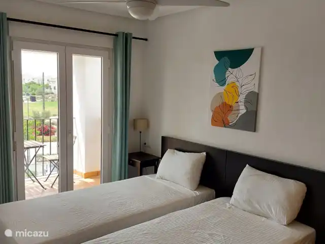 La Casa Mima huren in Spanje, Costa Cálida, Sucina - penthouse Slaapkamer met terras en 2 bedden.