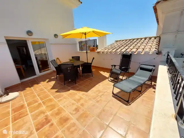 La Casa Mima huren in Spanje, Costa Cálida, Sucina - penthouse Zonnig terras met uitzicht op het zwembad