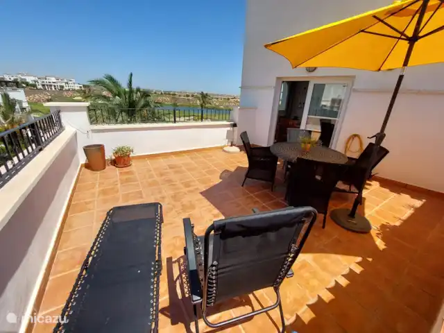 La Casa Mima huren in Spanje, Costa Cálida, Sucina - penthouse Zonnig terras met uitzicht op het zwembad