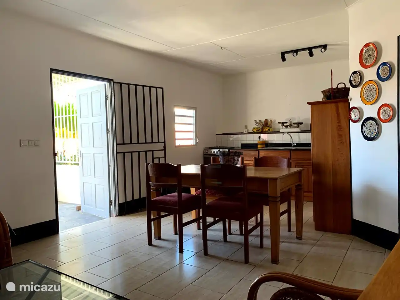 Dining room with door to terrace
