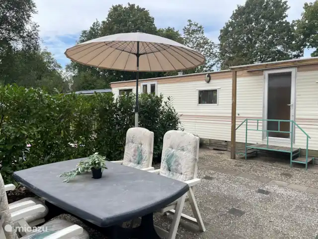 stacaravan huren in Nederland, Overijssel, Rheezerveen – Havik 90 - Camping de Klimberg Tuin