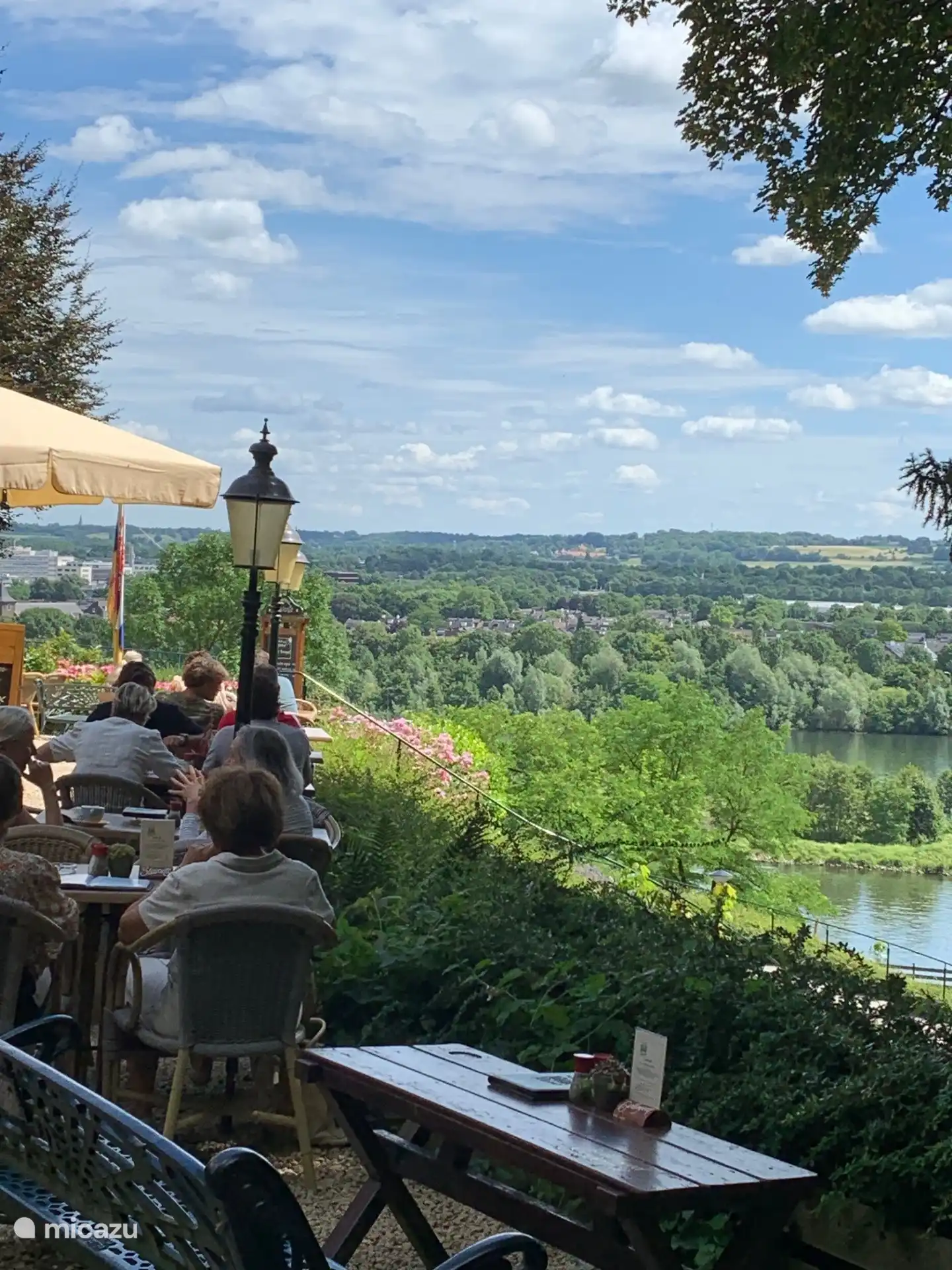 Teras with a view of the Meuse