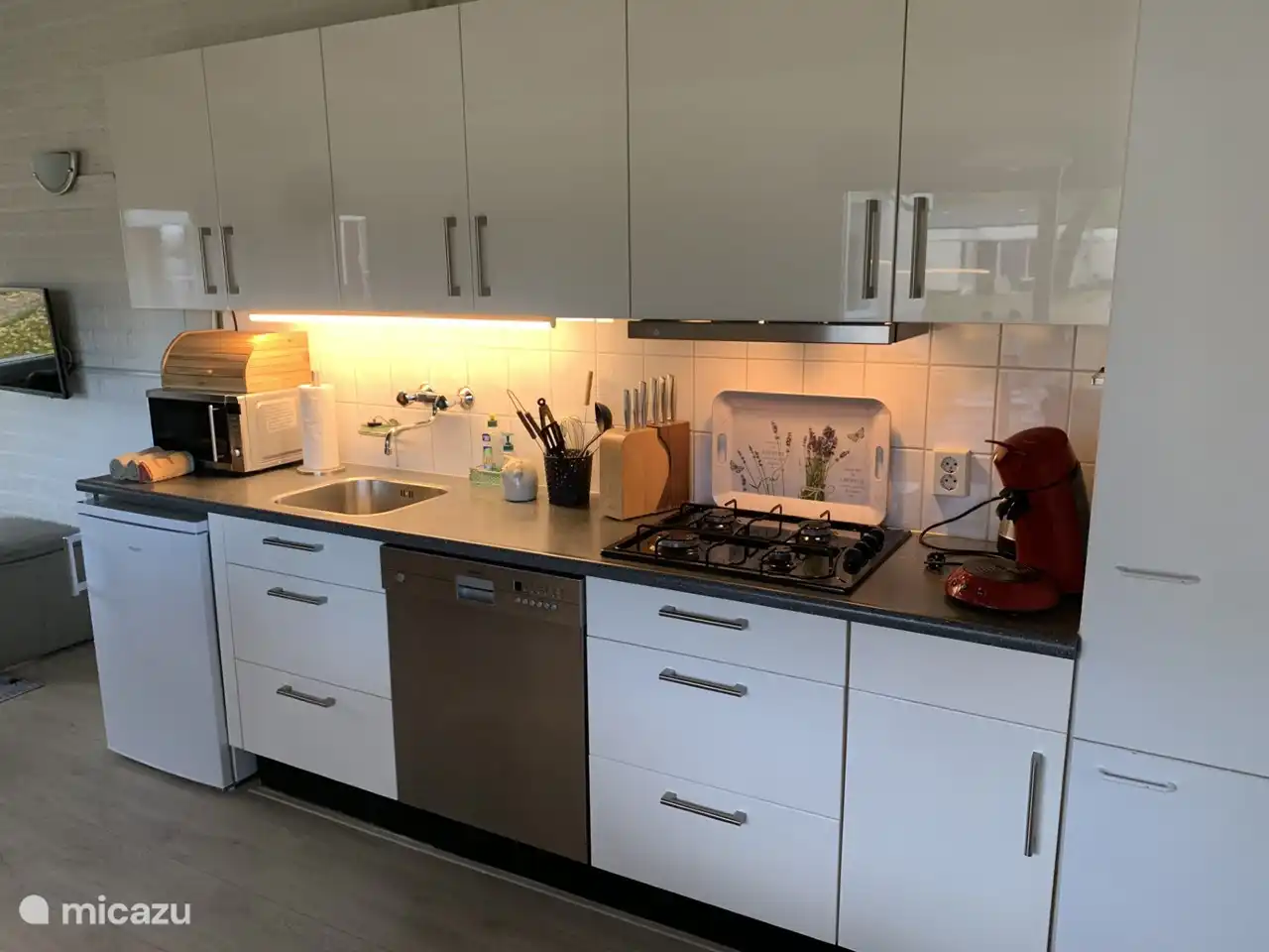 Kitchenette with dishwasher,