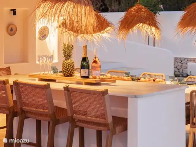 Villa Mozart en España, Costa Blanca, Jávea - villa Barra en la cocina al aire libre.