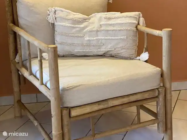 studio en Curazao, Banda Arriba (este), Seru Coral – Estudio Tiki Bar Seru Coral Resort Sillón relax de bambú