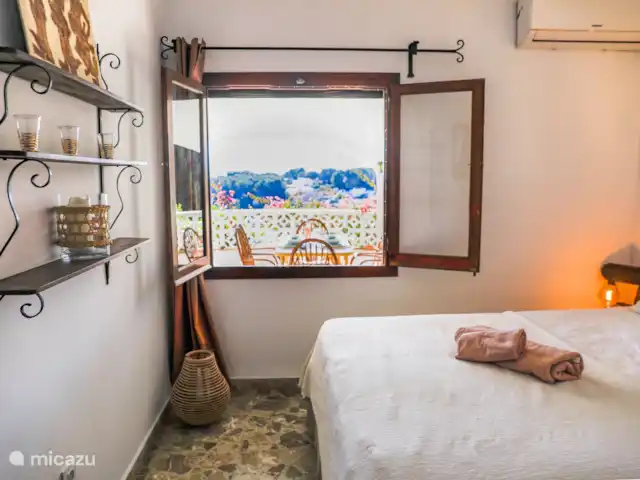 Casa Pinada huren in Spanje, Costa Blanca, Benissa - villa Uitzicht op het buitenterras vanuit de slaapkamer