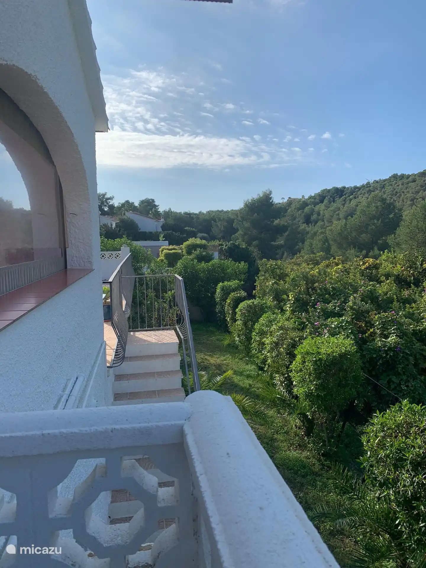 Schöner grüner Garten mit Obstbäumen