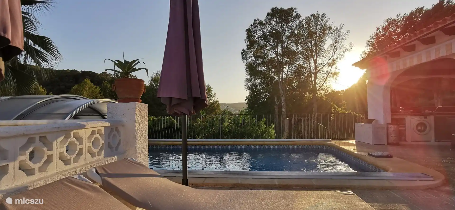 Schöne Sonnenuntergänge von Ihrer Terrasse aus