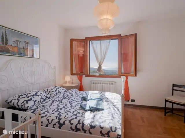 Casa Perlei | Italie, Ligurie, Imperia - maison mitoyenne Une des chambres avec vue mer