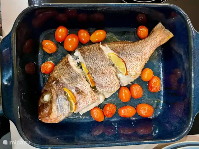 villa en Portugal, Costa de Lisboa, Ribamar – Sapateira La cocina está especialmente bien equipada. Todas las sartenes, platos y utensilios de cocina posibles están disponibles.