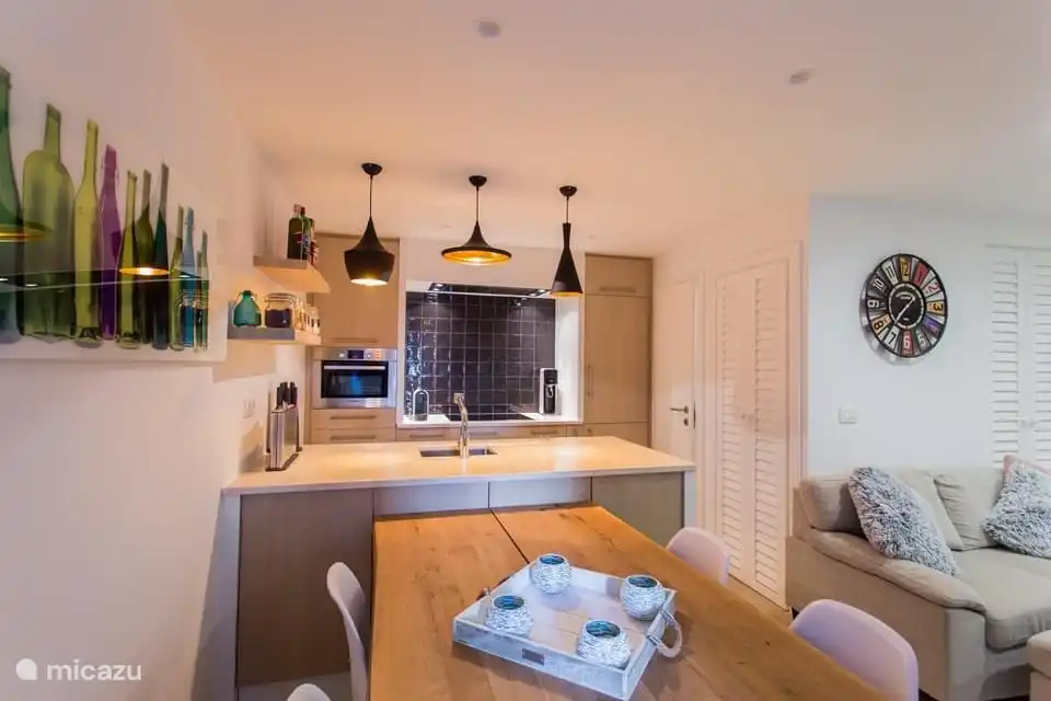 offene Küche mit allen Geräten