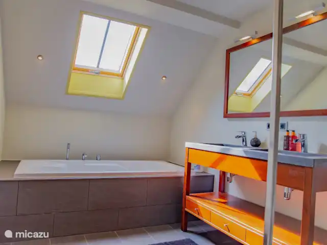 Herenboerderij de Hondsrug huren in Nederland, Drenthe, Tweede Exloërmond - boerderij Badkamer voor 3 slaapkamers in het voorste huis. WC is apart.
