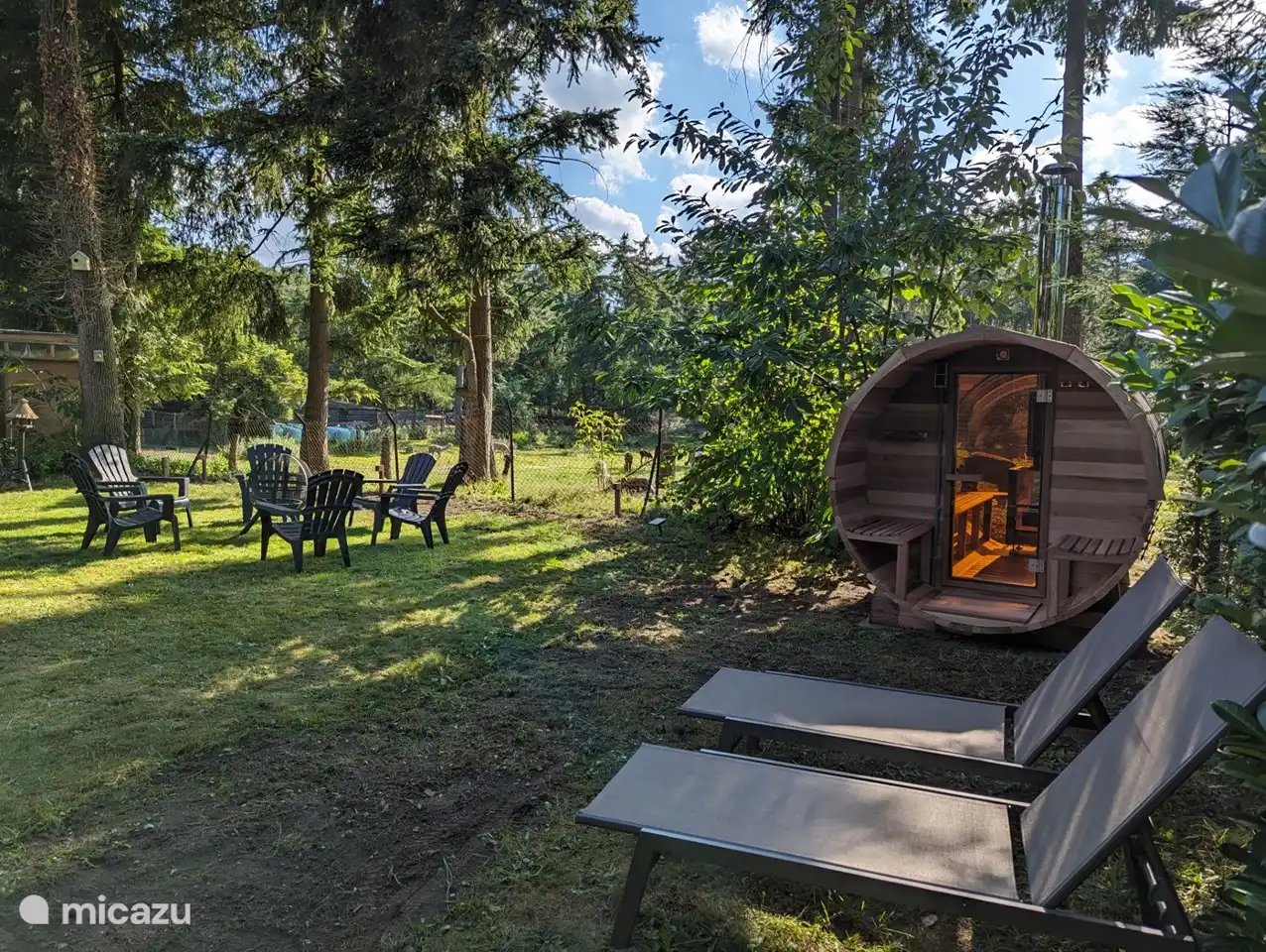 Wood-fired sauna for 6 people/backyard