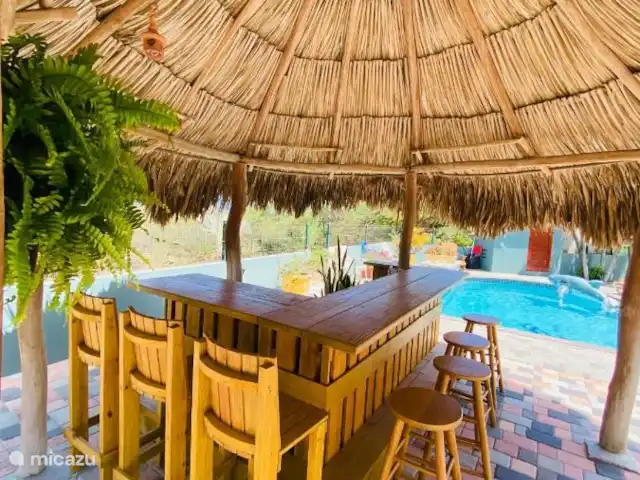 appartement huren in Aruba, Paradera, Paradera – La Felicidad Aruba- Sonrisa Di Aruba bar bij het zwembad