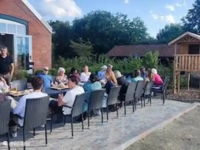 Ferme Manoir Exloermond | Pays-Bas, Drenthe, Deuxième Exloërmond - ferme Terrasse derrière la maison