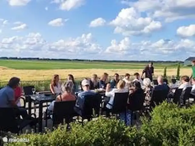 Ferme Manoir Exloermond | Pays-Bas, Drenthe, Deuxième Exloërmond - ferme Vue depuis la terrasse arrière