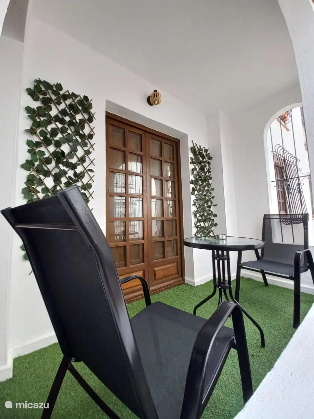 The balcony is located at the rear so you can sit in the shade in the summer months.