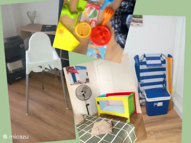 Location de Vacances Espagne, Costa Blanca, Torrevieja, appartement - Plage El Paraíso Jouets, équipement de plage, lit bébé, chaise de salle à manger, chauffage au gaz.