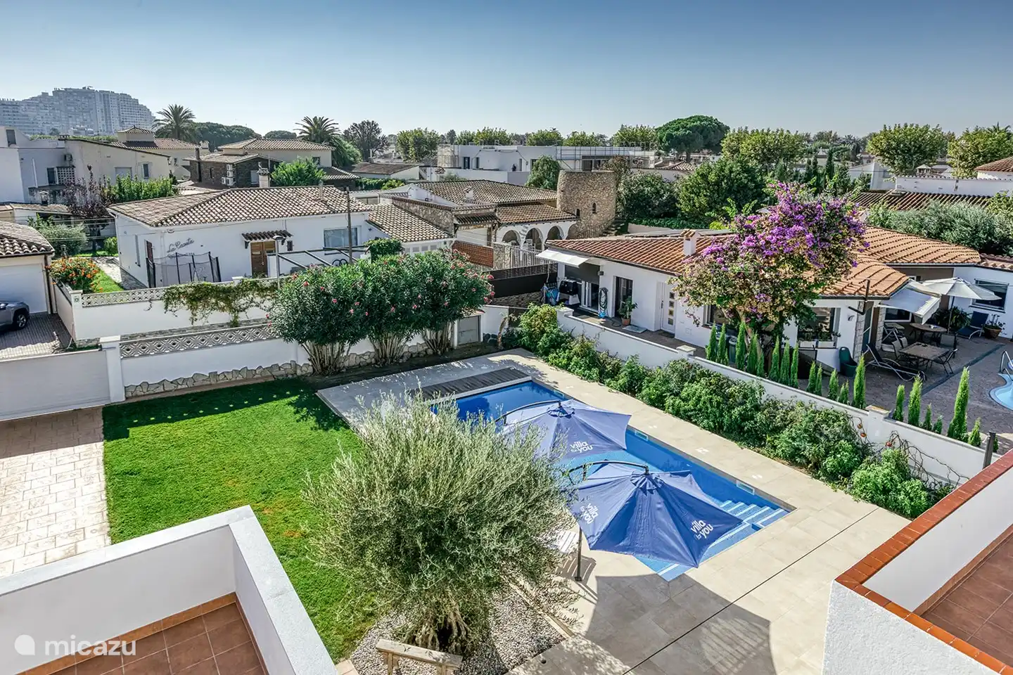 uitzicht van het dakterras