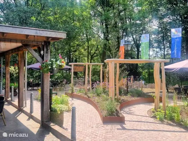 El cárabo en Países Bajos, Overijssel, Ootmarsum - bungaló Terraza en el parque de vacaciones