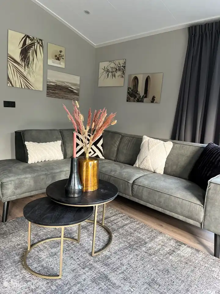 Coin salon spacieux avec un canapé confortable