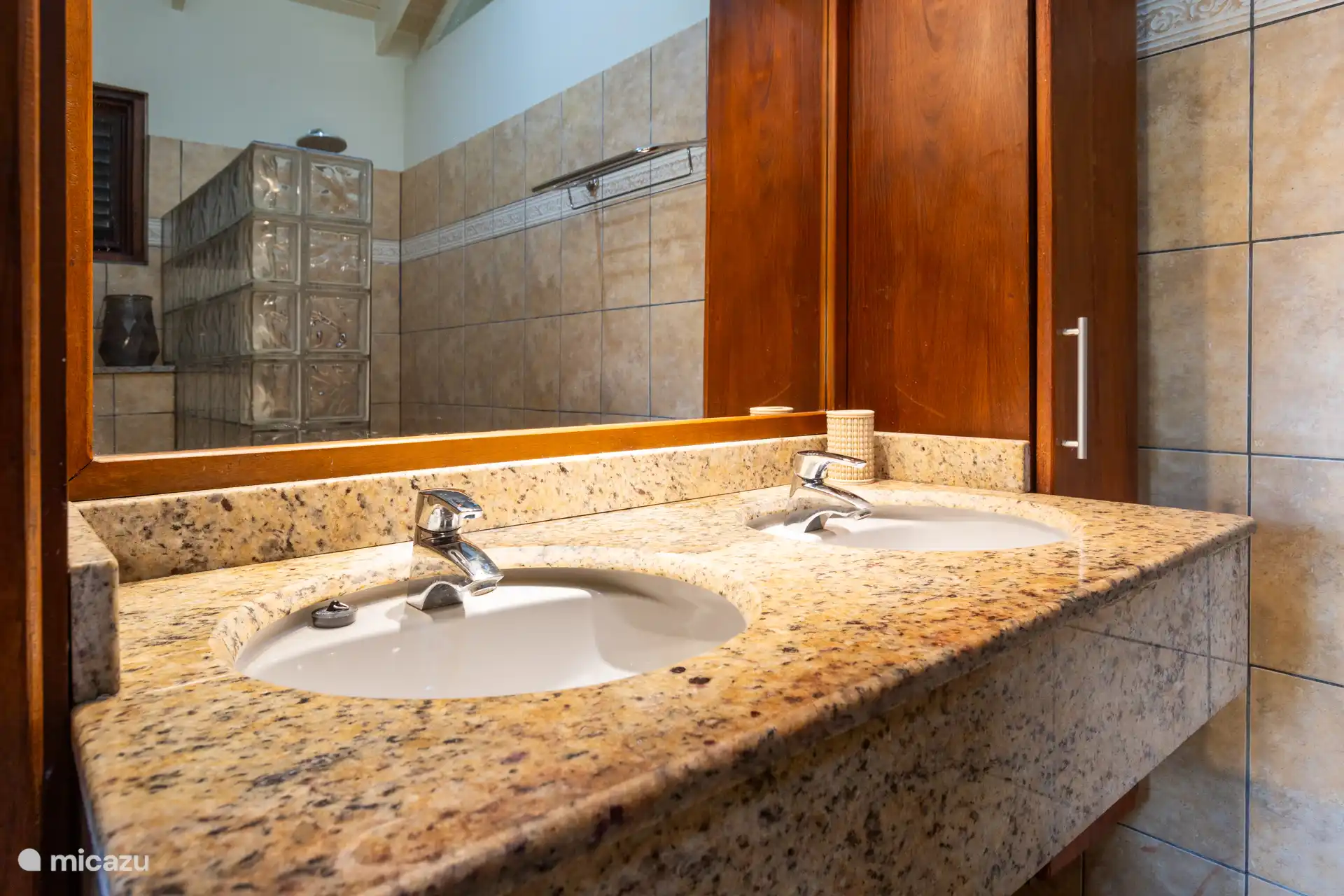 Salle de bain principale avec douche et WC
