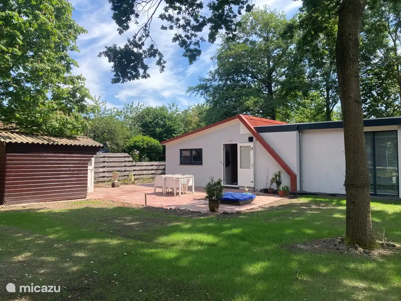 The north-facing terrace