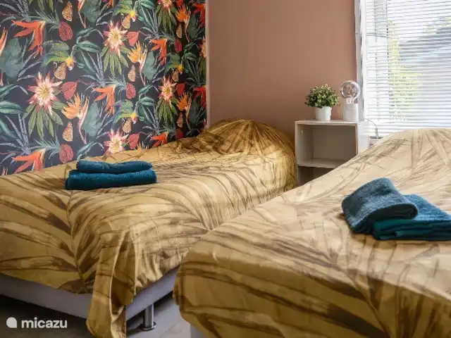 Joli chalet l'IJsvogel Veluwe | Pays-Bas, Gueldre, Voorthuizen - chalet Chambre avec 2x lits simples