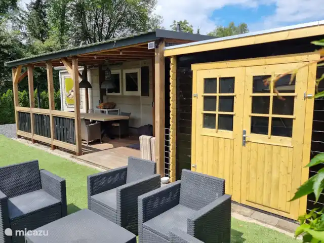 Joli chalet l'IJsvogel Veluwe | Pays-Bas, Gueldre, Voorthuizen - chalet Asseyez-vous au soleil ou sous la véranda