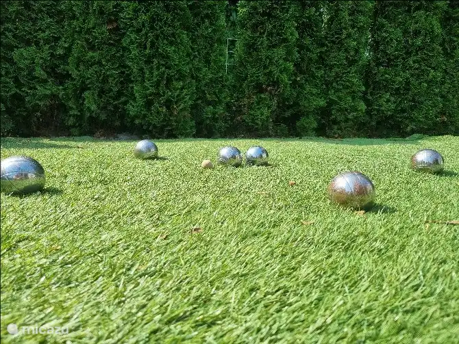 Vous pourrez jouer à la pétanque dans le jardin ainsi que sur le terrain de pétanque (Balles à disposition)