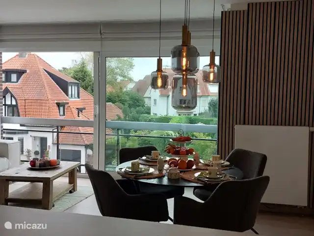 Acogedora casa de campo Knokke en Bélgica, Costa Belga, Knokke - apartamento Sala de estar con comedor
