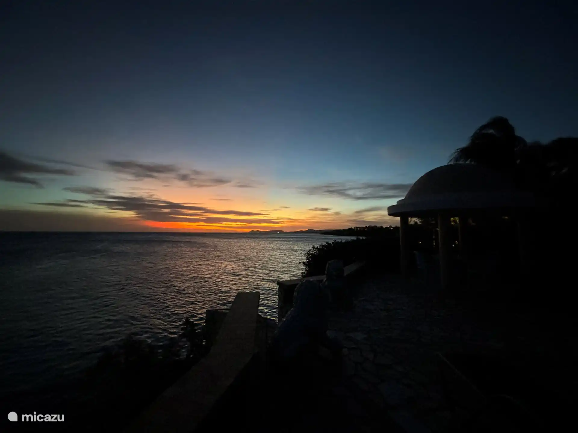 Schöner Himmel bei Sonnenuntergang