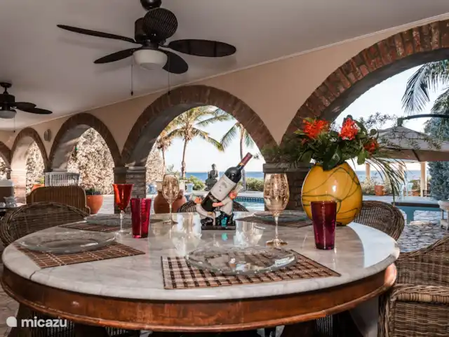 Oceanfront Home en Bonaire, Bonaire, Sabadeco - villa Terraza exterior