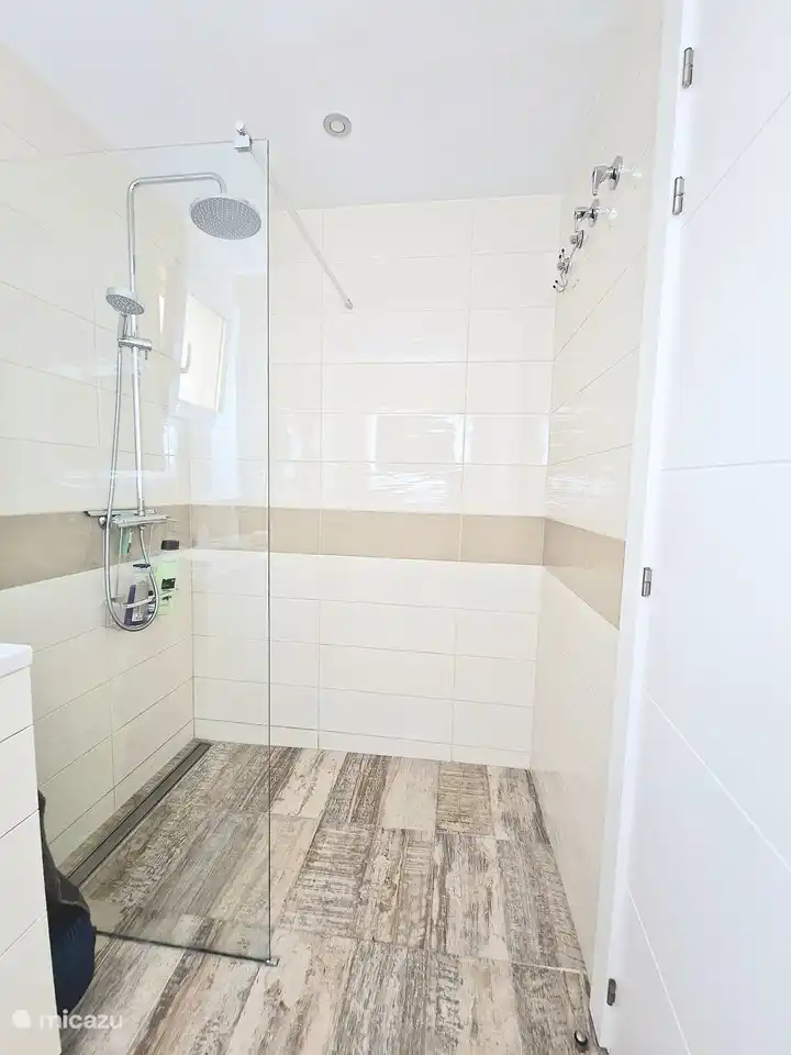 Douche à l'italienne spacieuse