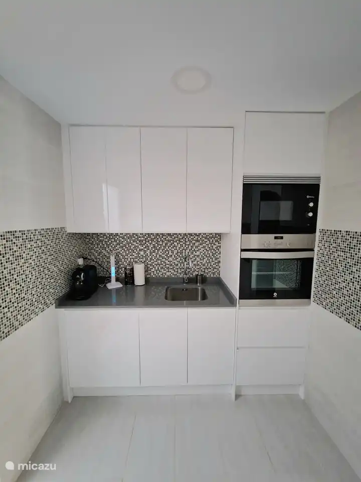 Cuisine entièrement équipée avec lave-vaisselle, four et micro-ondes