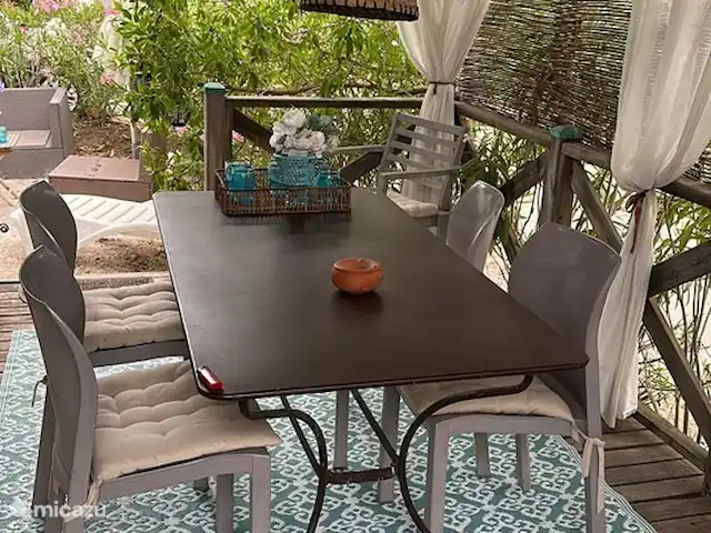 stacaravan huren in Frankrijk, Côte d´Azur, Ramatuelle – Beach House Kon Tiki St. Tropez Veranda