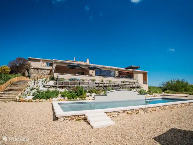 Mas de Toulair - Luxe in de Provence huren in Frankrijk, Gard, Salazac - villa Zwembad van de Mas de Toulair