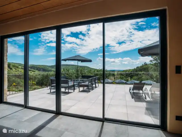 Mas de Toulair - Luxe in de Provence huren in Frankrijk, Gard, Salazac - villa Poolhouse met uitzicht op Provence Occitane