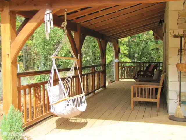 La señorita en Francia, Lot, Lavercantière - casa rural / cabaña Terraza al aire libre