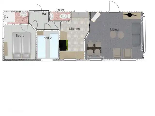 Casa Cien en Países Bajos, Overijssel, De Pol - mobil home / caravana Mapa