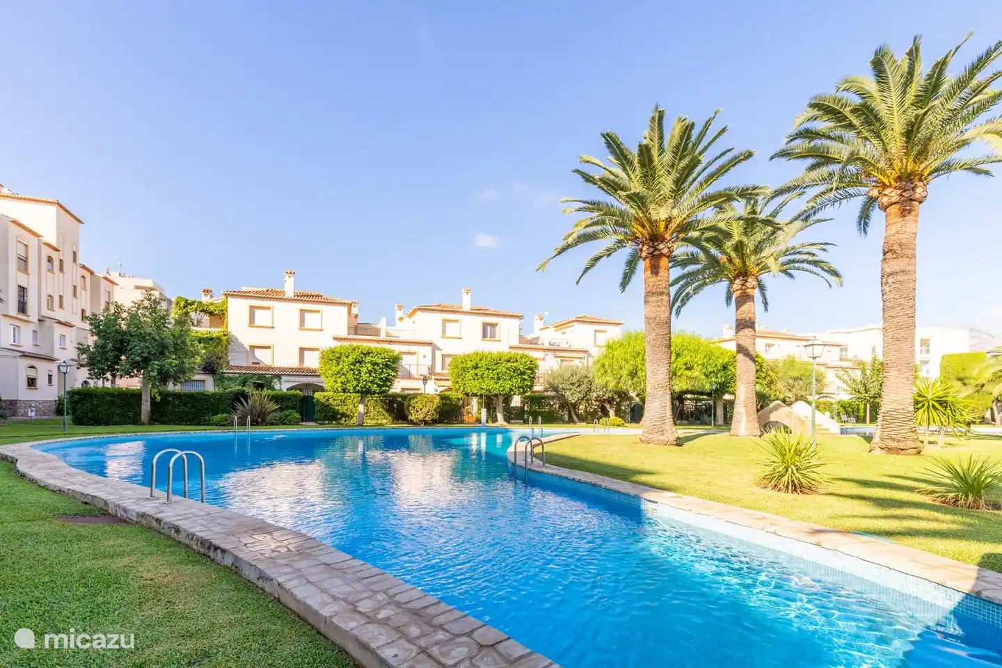 Tropische tuin met giga zwembad