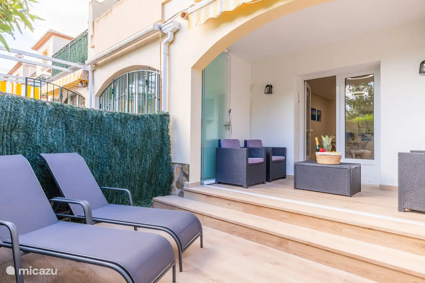 terras gelijkvloers met directe toegang tot de binnentuin