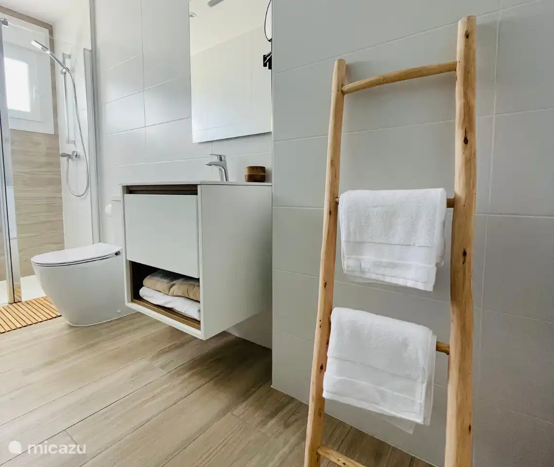 Bathroom 1 with walk-in shower.