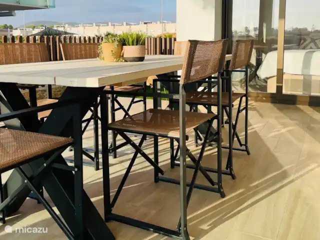Casa Paloma Blanca Soleil et Golf | Espagne, Costa Blanca, Torrevieja - appartement Terrasse avec table pour 6 personnes.
