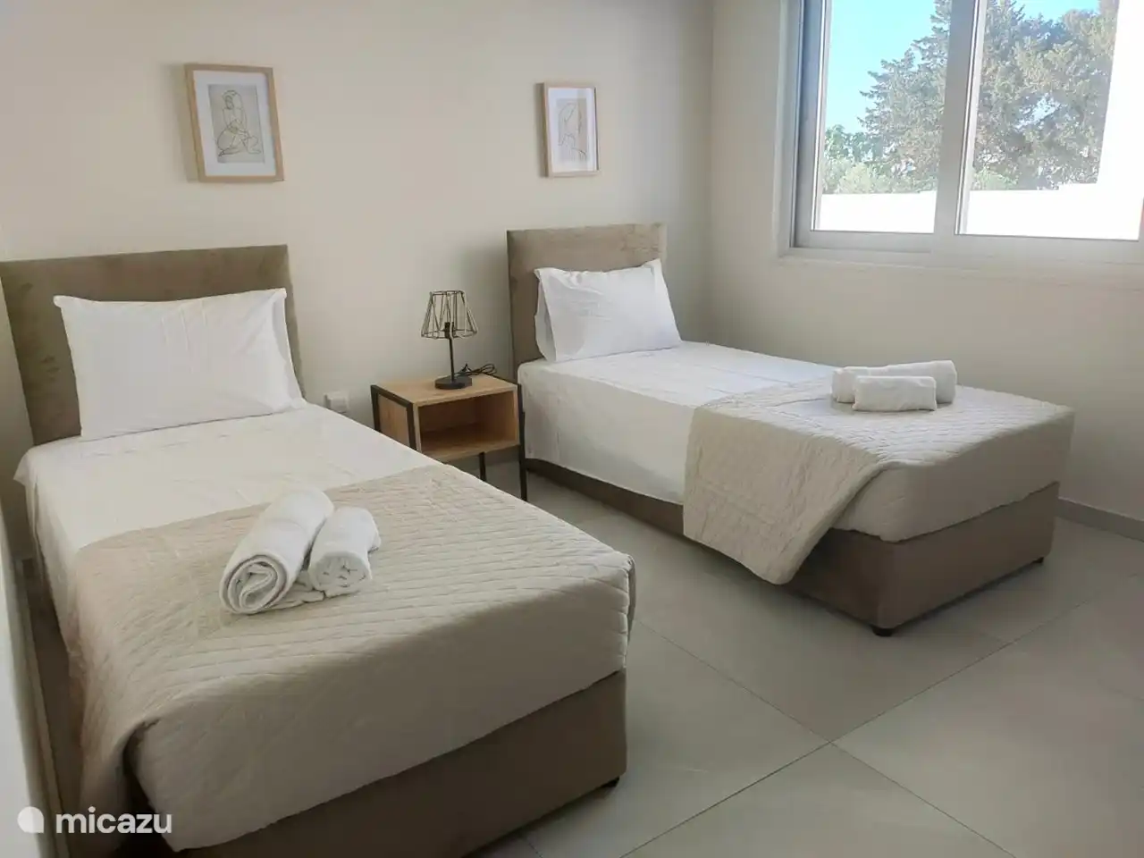 Slaapkamer 2 met 2 x 1persoons bed