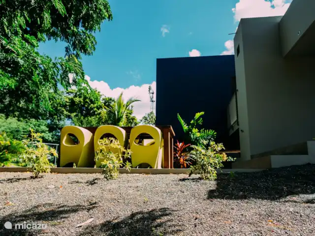 Villa Mellow piscine Eco resort | Curaçao, Curaçao-Centre, Boca St. Michiel - villa Une jolie table à manger en plein air pour le petit-déjeuner, la détente ou le dîner.