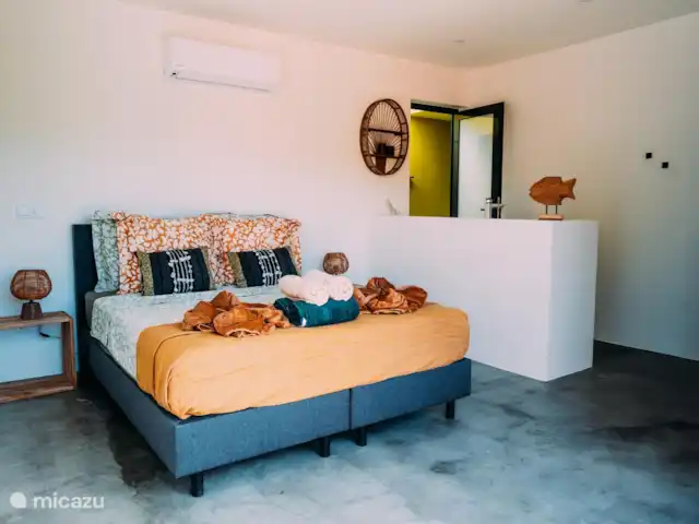 Villa Ruby piscina privada Eco resort en Curazao, Curazao Centro, Boca St. Michiel - villa Los dormitorios cuentan con cómodas camas para un sueño reparador.