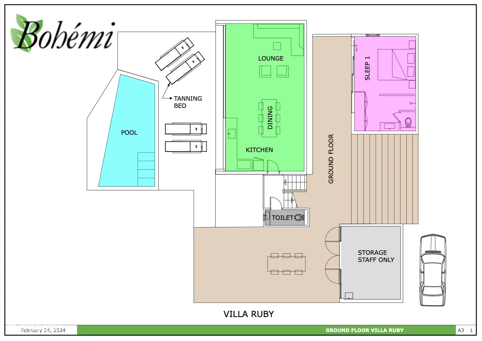 Plattegrond van de begane grond.
